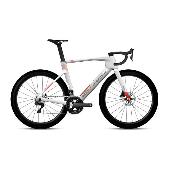 EDDY MERCKX wheel 525R Ultegra Di2 White/Orange/Grey