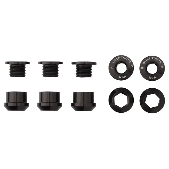 WOLF TOOTH set Chainring Nuts and Bolts black 5 pcs