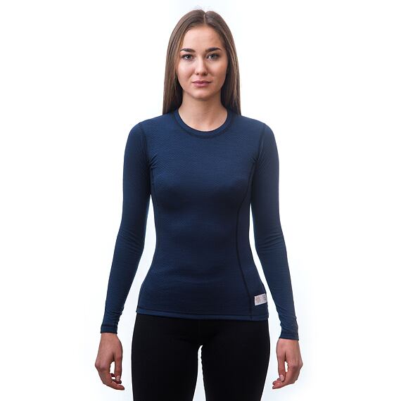 SENSOR MERINO DF WOMEN TEE LS DEEP BLUE