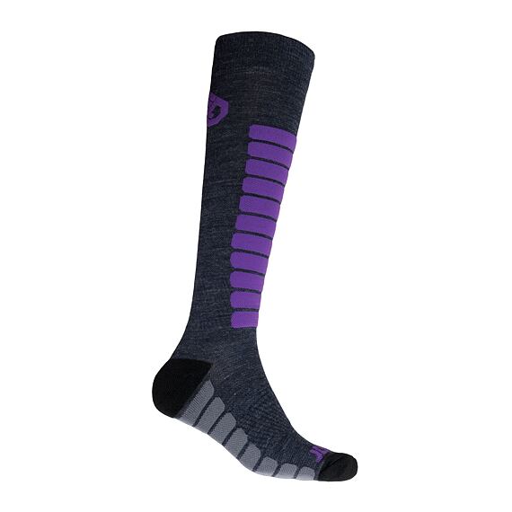 SENSOR SOCKS GRY/PUR HIKING MERINO