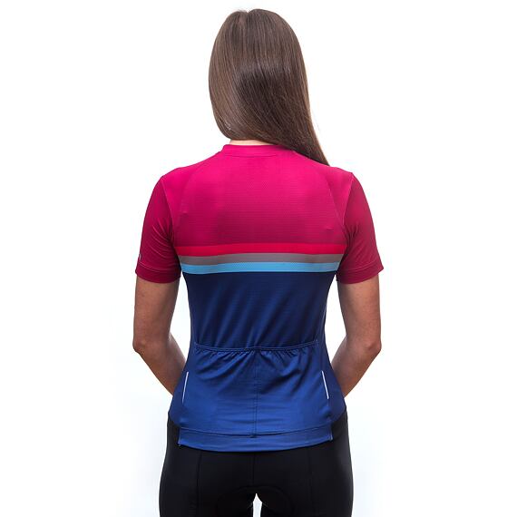 SENSOR CYKLO TOUR WOM JERSEY SS lilla stripes