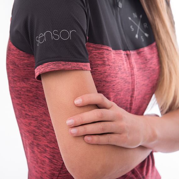 SENSOR CYKLO MOTION WOM JERSEY SS ZIP pink/black