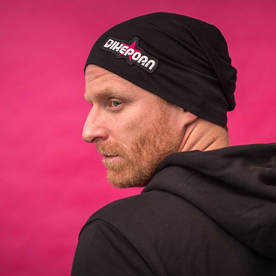 BIKEPORN MERINO ACTIVE CAP WITH PATCH black