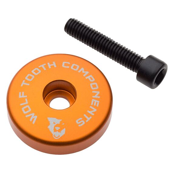WOLF TOOTH ULTRALIGHT STEM CAP orange + 5mm spacer