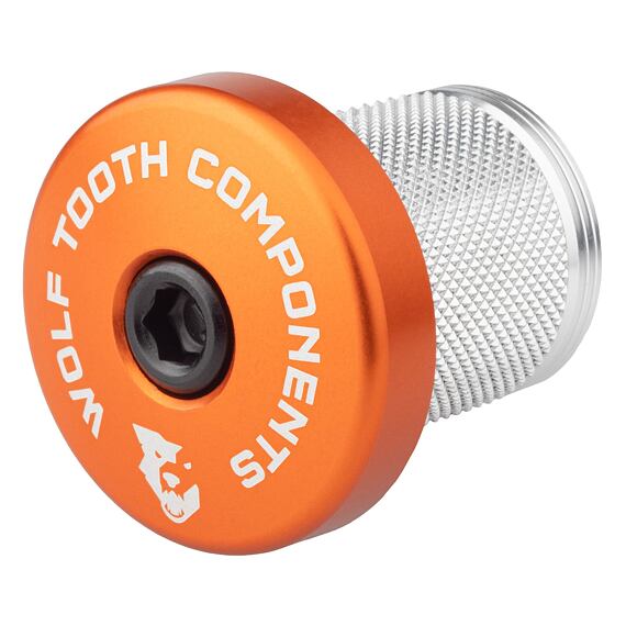 WOLF TOOTH COMPRESSION PLUG with Integrated spacer stem cap orange