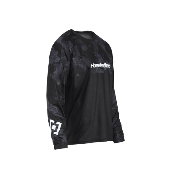 HORSEFEATHERS jersey LS QUANTUM black camo