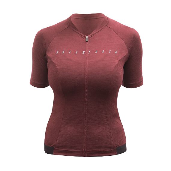 FT WOMEN'S LITE MERINO JERSEY MERLOT RED