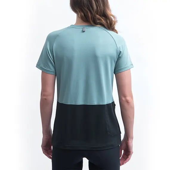 FT WOMEN'S HORIZON POCKET SHORT SLEEVE JERSEY MINT/BLACK