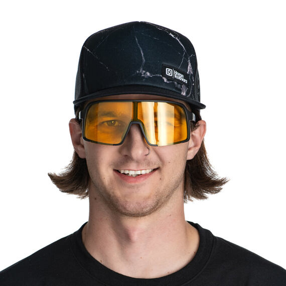 Horsefeathers Photochromic Cycling Glasses Magnum - matt black/yellow