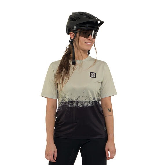 Horsefeathers Quantum women's cycling jersey Silver birch/black
