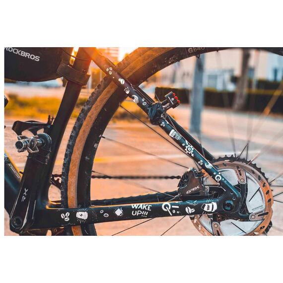 AMS protective stickers - ROAD/GRAVEL - Coffee/White