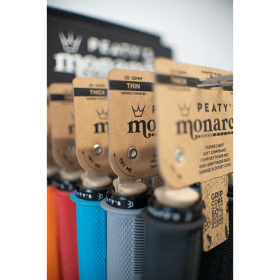 Peaty's Monarch Knurl Thin Turquoise Grips