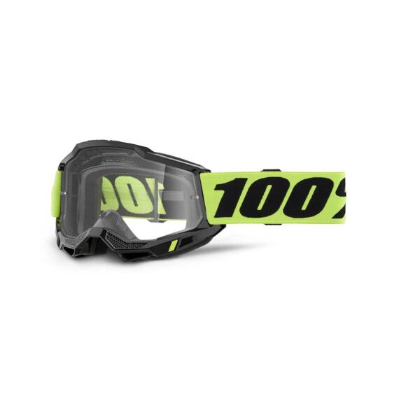 MX glasses 100% ACCURI 2 Neon Yellow Clear Lens