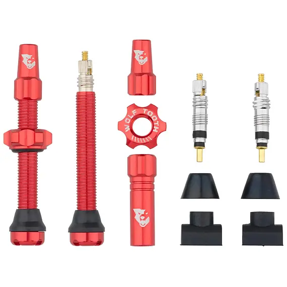 WOLF TOOTH Tubeless Valve Stem Kit 44mm red
