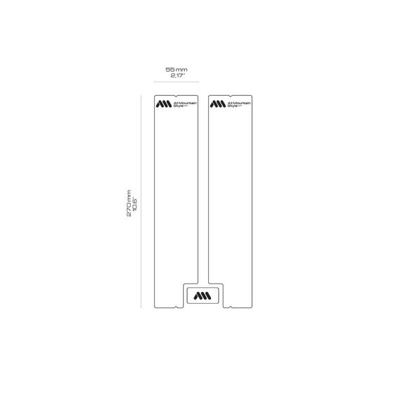 AMS protective sticker on fork FORK Clear