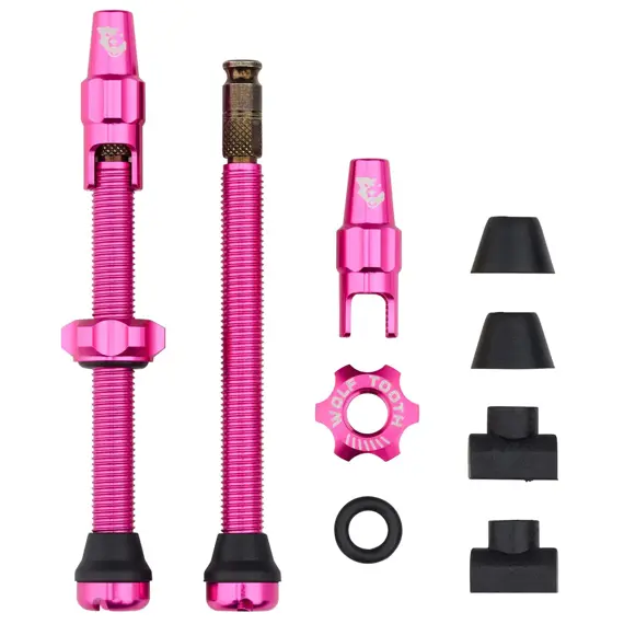 WOLF TOOTH valves Tubeless Valve Stem Kit Clik Valve 60mm pink