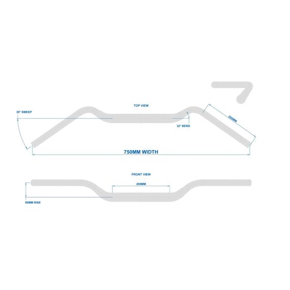 RITCHEY handlebar COMP EL CAMINO Rizer 31.8x750x50