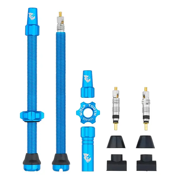 WOLF TOOTH Tubeless Valve Stem Kit 80mm blue