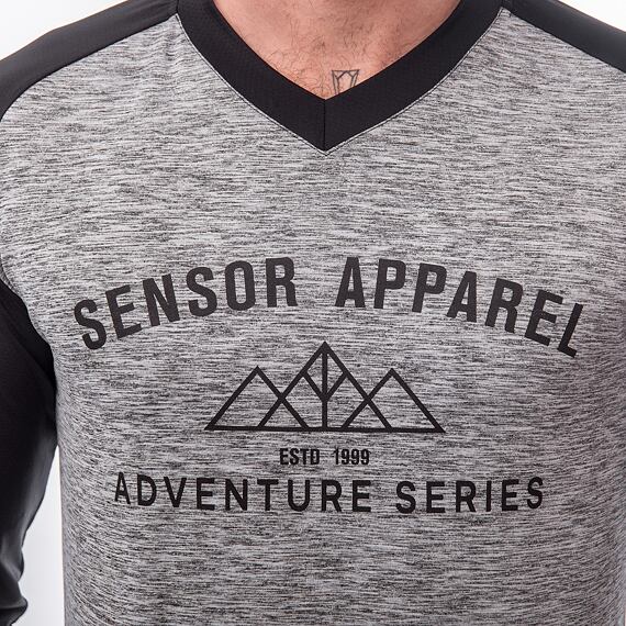 SENSOR CYKLO CHARGER MEN LOOSE JERSEY LS grey/black