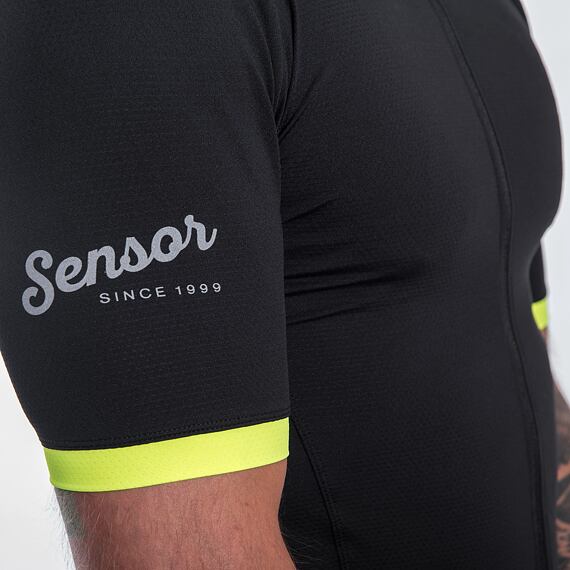 SENSOR CYKLO COOLMAX CLASSIC MEN JERSEY SS ZIP true black