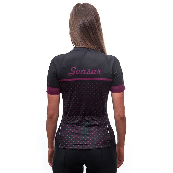 SENSOR CYKLO TOUR WOM JERSEY SS black dots