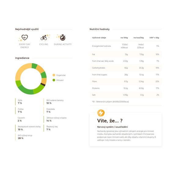 CHIMPANZEE  ENERGY BAR Banana Chocolate 55g
