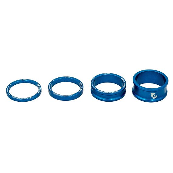WOLF TOOTH Precision Headset Spacers Kit 3,5,10,15mm blue