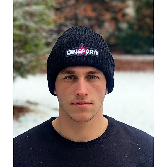 BIKEPORN beanie with patch black