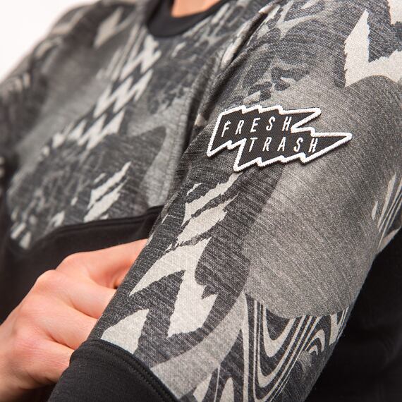 FT WOMEN'S ESCAPE MERINO LONG SLEEVE TEE BLACK/ZEBRA