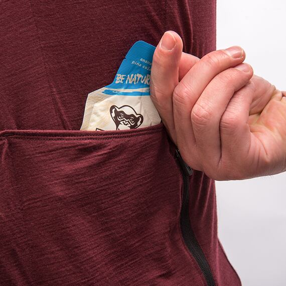 FT MEN'S LITE MERINO EVO JERSEY MERLOT RED