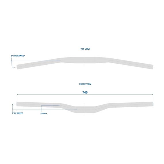 RITCHEY handlebar COMP Rizer BB Black 740x35 rise