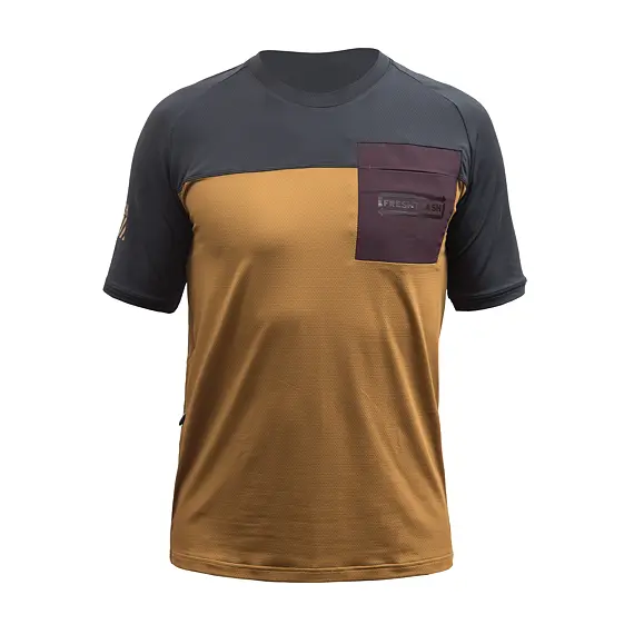 FT MEN'S HORIZON POCKET SHORT SLEEVE JERSEY GOLDEN/BLACK