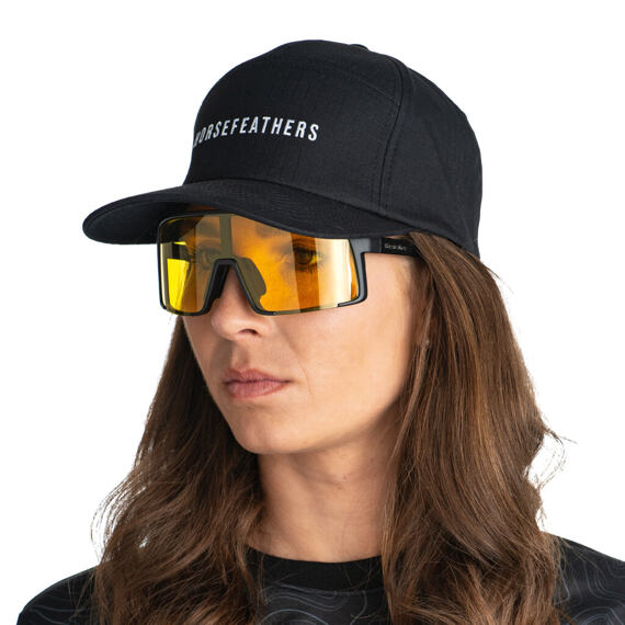 Horsefeathers Photochromic Cycling Glasses Magnum - matt black/yellow