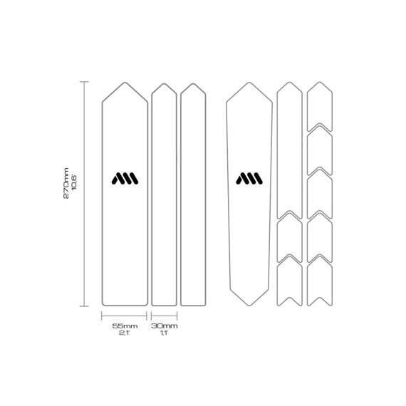AMS protective stickers - ROAD/GRAVEL - Bikepacking / black