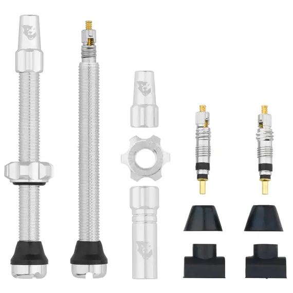 WOLF TOOTH valves Tubeless Valve Stem Kit 60mm Raw Silver