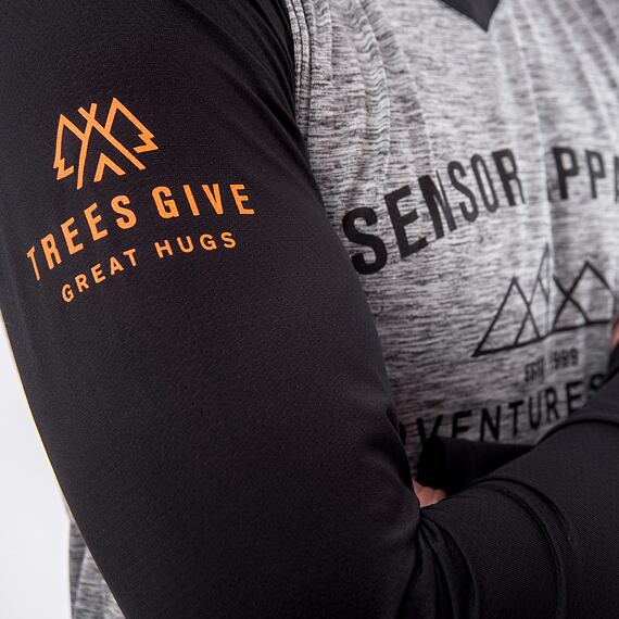 SENSOR CYKLO CHARGER MEN LOOSE JERSEY LS grey/black