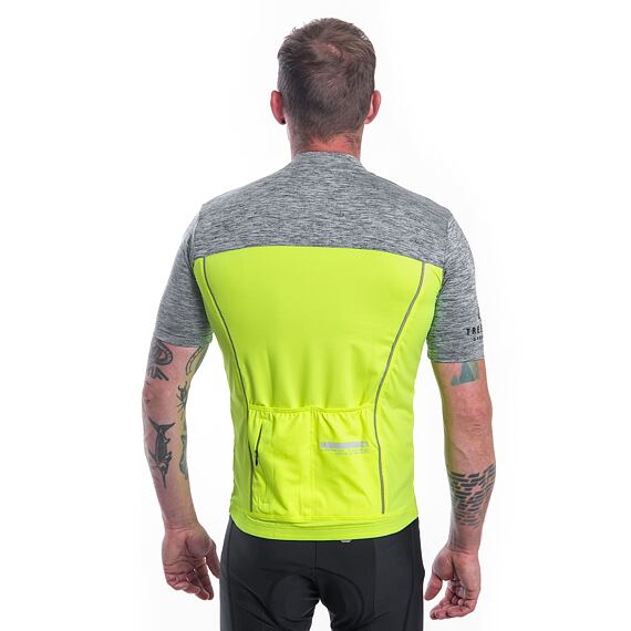 SENSOR CYKLO MOTION MEN JERSEY SS ZIP neon yellow/grey