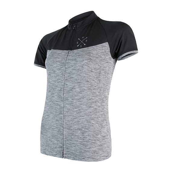 SENSOR CYKLO MOTION WOM JERSEY SS ZIP grey/black