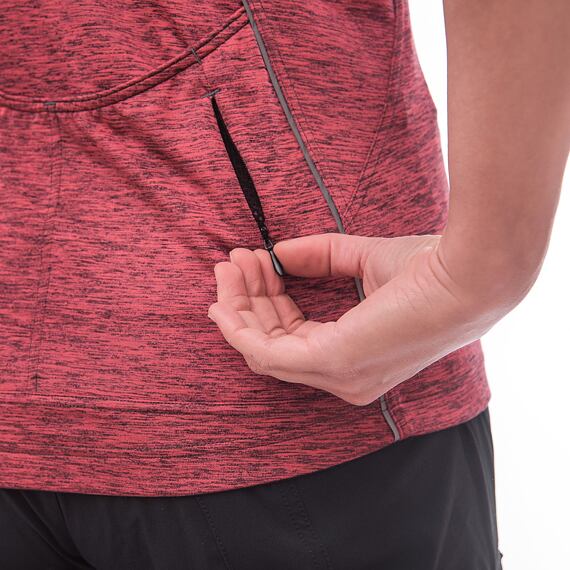 SENSOR CYKLO MOTION WOM JERSEY SS ZIP pink/black