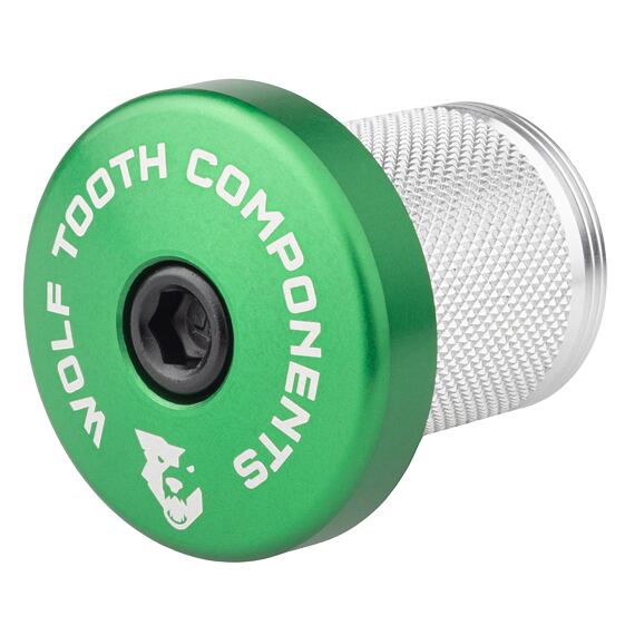 WOLF TOOTH COMPRESSION PLUG with Integrated spacer stem cap green