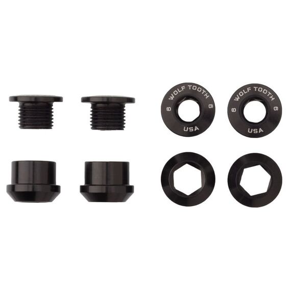 WOLF TOOTH set Chainring Nuts and Bolts black 4 pcs
