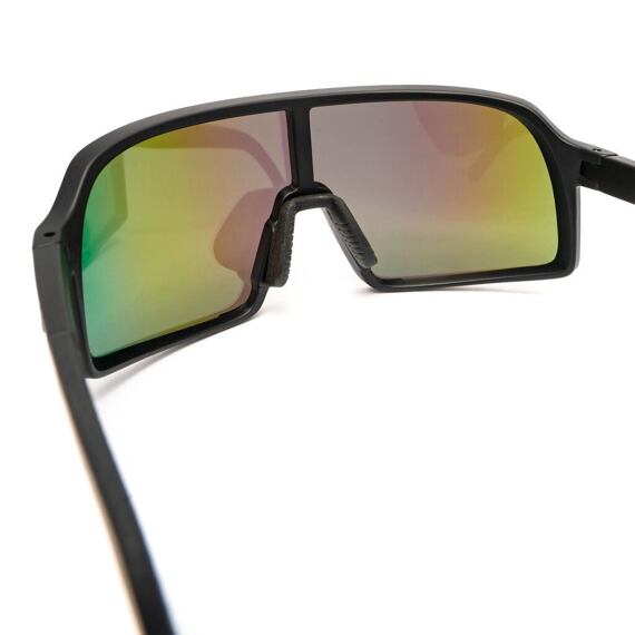 HORSEFEATHERS glasses MAGNUM matt black/mirror green