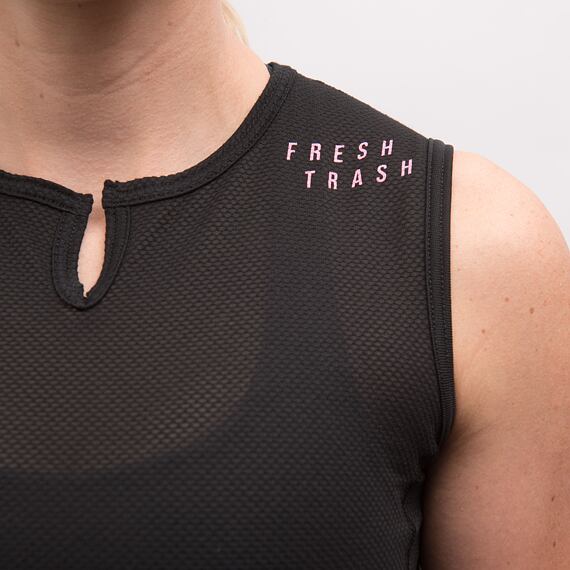 FT WOMEN'S CONVERT JERSEY NO SLEEVE TRUE BLACK