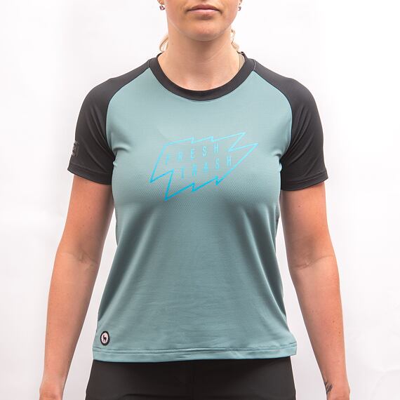 FT WOMEN'S HORIZON SHORT SLEEVE TEE MINT/BLACK