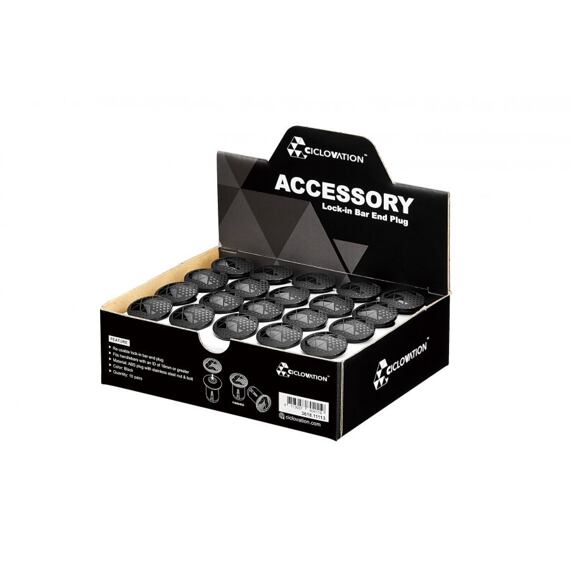 CICLOVATION bar plugs Lock-In UFO Mirror Black 10ks