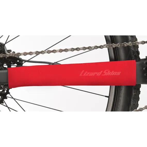 LIZARD SKINS Large Neoprene Chainstay Protector Red