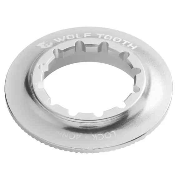 WOLF TOOTH lock ring Centerlock Rotor Internal Spline raw silver