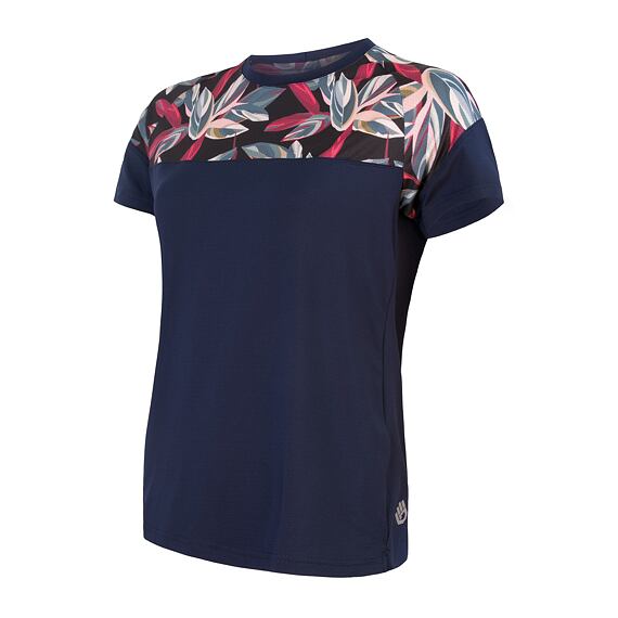 SENSOR HELIUM jersey SS WOM deep blue/leaves