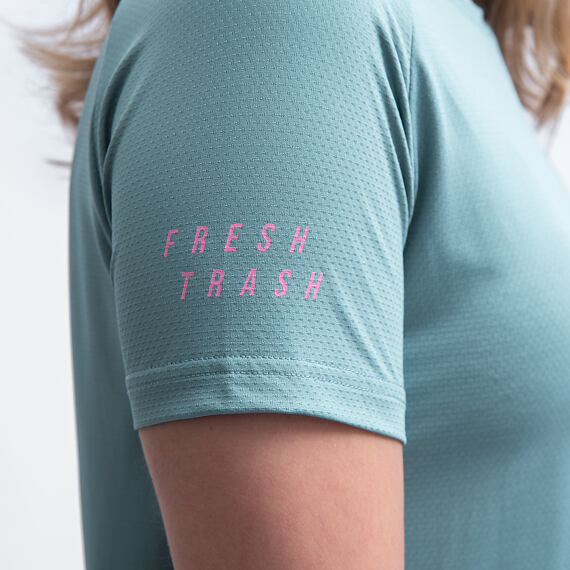 FT WOMEN'S HORIZON POCKET SHORT SLEEVE JERSEY MINT/BLACK