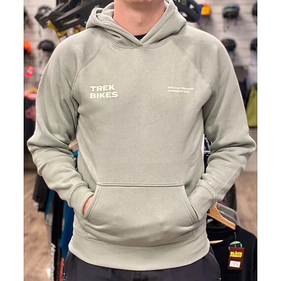 Trek Hoodie with Hood Sage Grey L